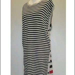 Allsaints Alna striped dress palm mix