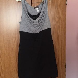 Gray and blxk everyday dress