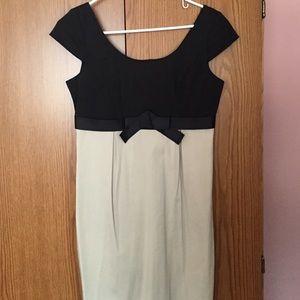Black and beige dress