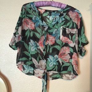 Sheer tropical shirt
