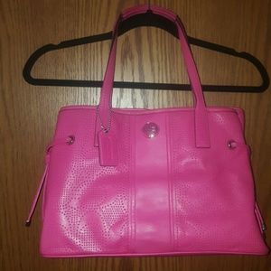 Coach pink leather tote purse 👜👜