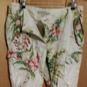 Tommy Hilfiger floral design cargo beach pants!!!