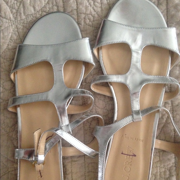 J. Crew silver sandal