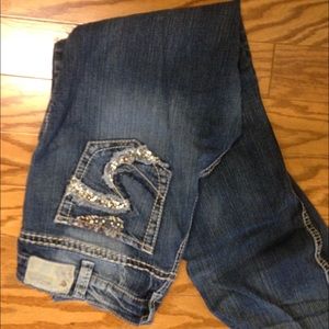Silver Jeans, size 16, inseam 33; Sukis