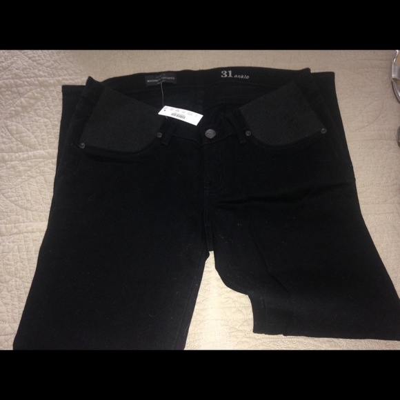 J Crew Maternity toothpick - black - 31 ankle