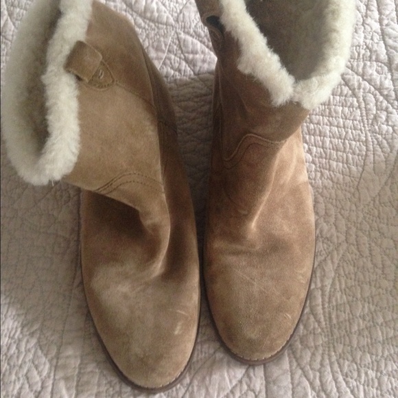 ankle boots - leather/shearling