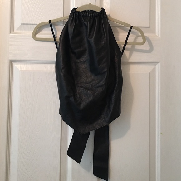 Leather Halter Top