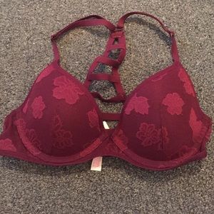 New VS Maroon Racerback Bra