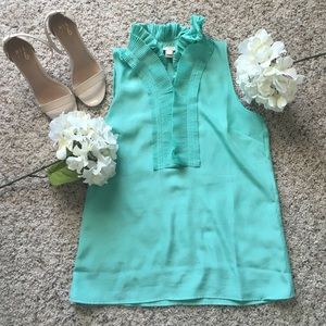 JCrew Ruffle Neck Top