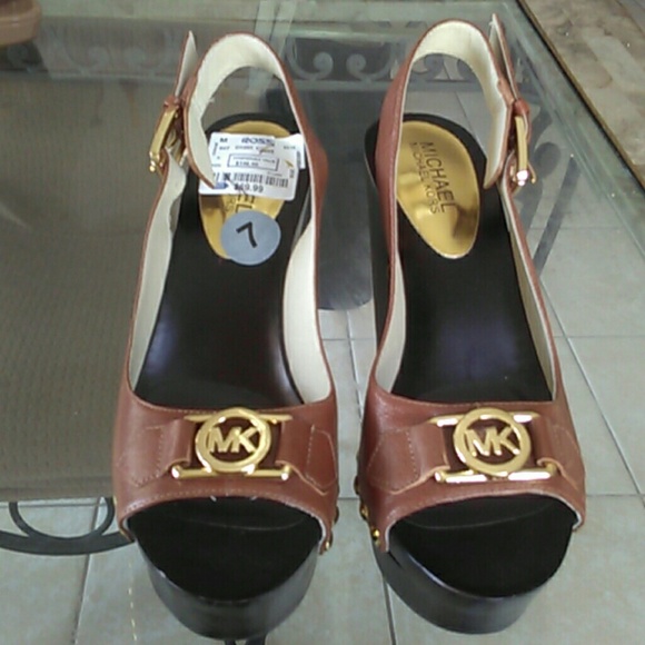 Michael Kors Leather Wedge Heels