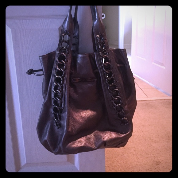 Authentic gun metal Michael Kors bag