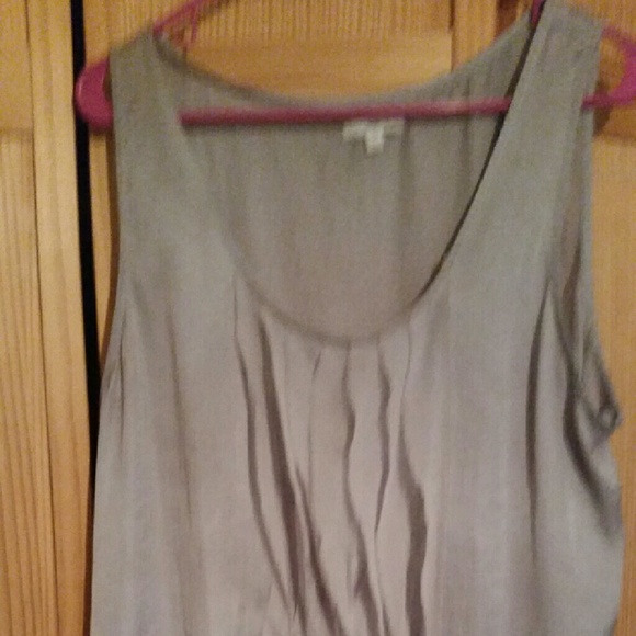GAP pure silk, pleated front, dress tank