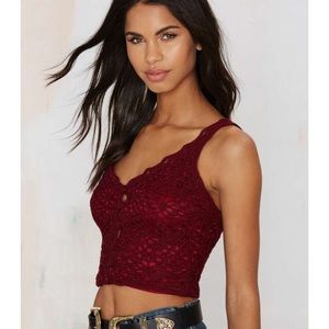 Nasty Gal Glamorous Little Lies crochet crop top