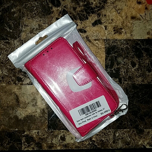 Pink Samsung Galaxy S7 wallet case
