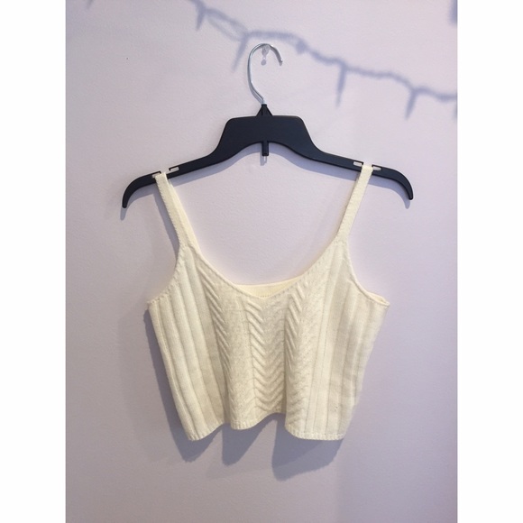 ROMWE Tops - White Knit Tank