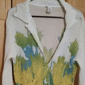 Cache original! Gorgeous,  pleated blouse!