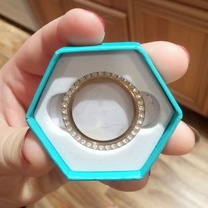 Large gold living locket face