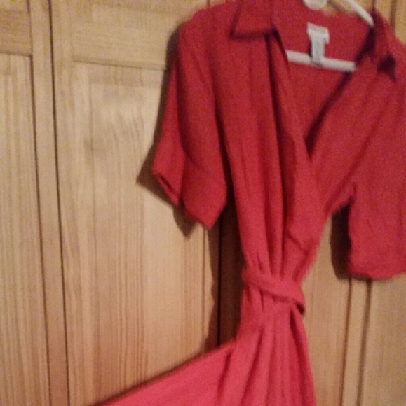 Classic, summer linen, wrap dress