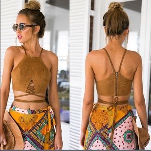Wrap around crop top