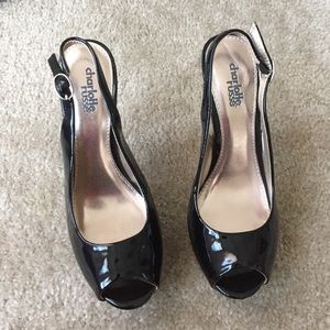 Charlotte Russe black peep toe pumps