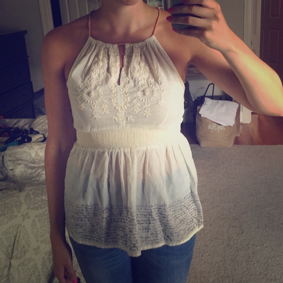 Free People Embroidered Tank