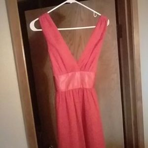 Coral knee length dress size small Forever21