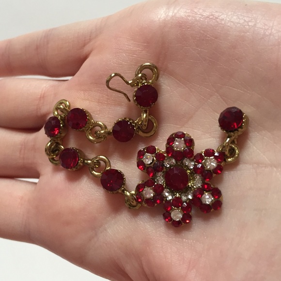 Ruby/Diamond Flower Jewel ✨ - Picture 3 of 4