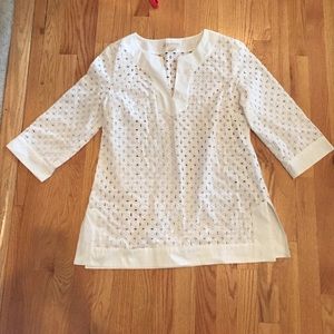 Michael Kors White Eyelet Cover-Up