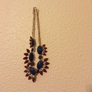 Multi colored statement necklace