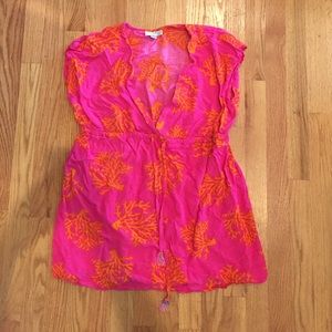 Pink and orange coral cover up