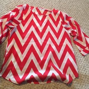 Red and Whit Blouse