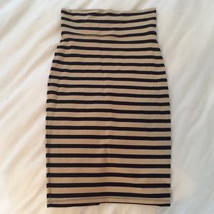 Striped Jersey skirt