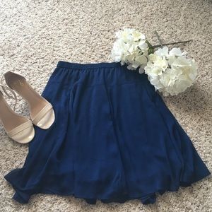 Navy Flowy Skirt
