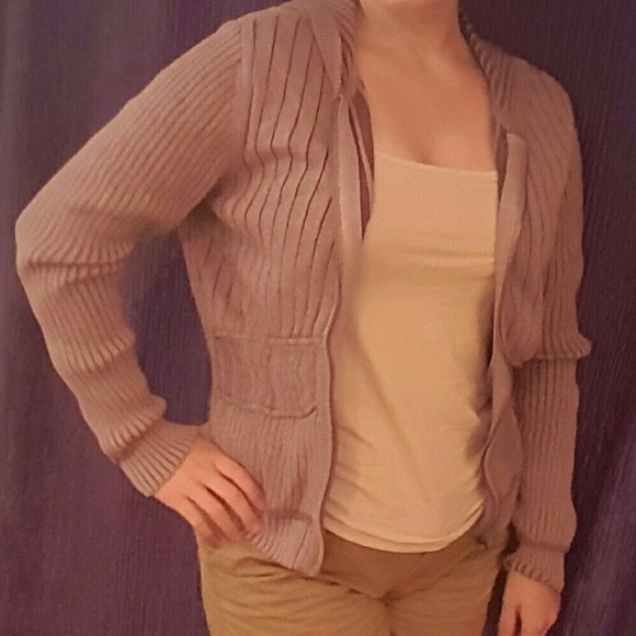 Lilac zip-up cardigan hoodie - Picture 3 of 3