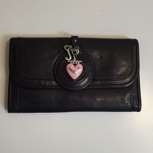 Juicy couture black leather wallet