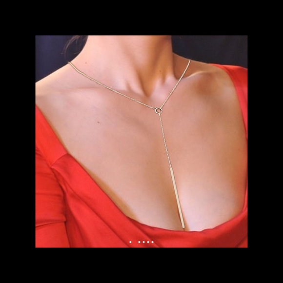 Y Style Chain Long 18K Rose Gold Plated Jewelry - Picture 3 of 4