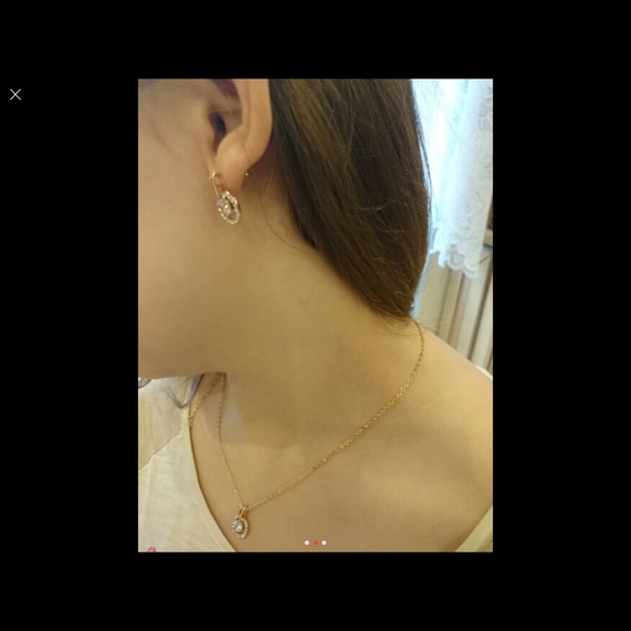 18K Rose Gold Plated Necklace/Earring Set for Wome - Picture 2 of 4