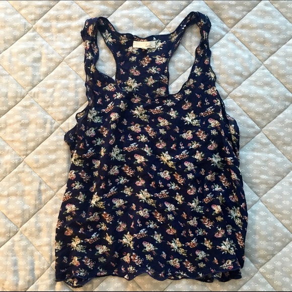 Lush Racerback Floral Top 🐱 Size S.