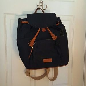 Navy Nylon Backpack