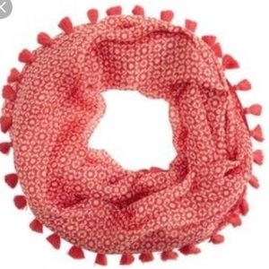 J CREW SILK TASSEL INFINITY SCARF