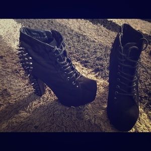 Breckelle Studded High Heel Boots