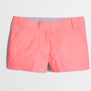 Jcrew: chino shorts- neon flamingo