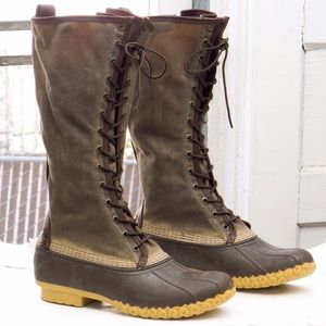 canvas bean boots