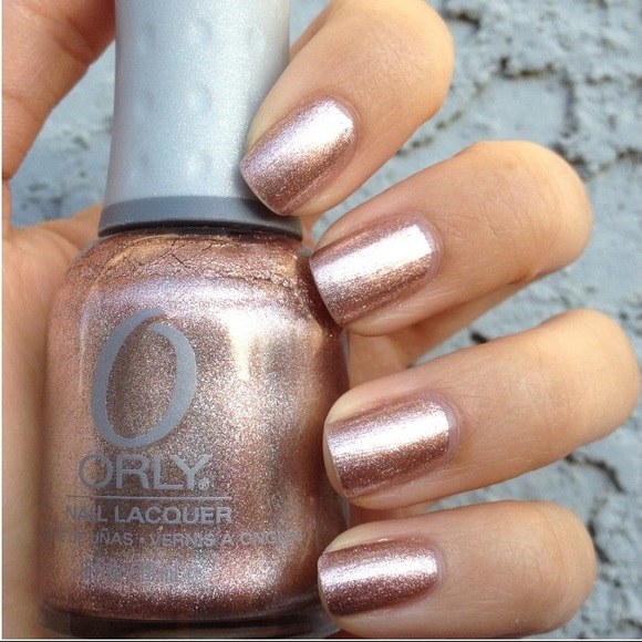 Rose Gold Sparkly Nail Polish "Rage" by Orly