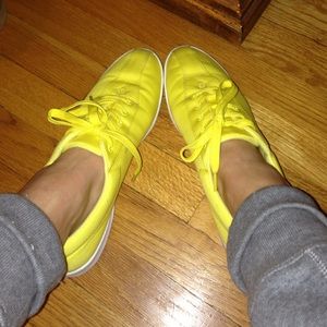 yellow sneakers