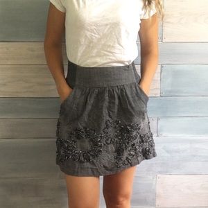 {Charlotte Russe} high waisted chambray skirt