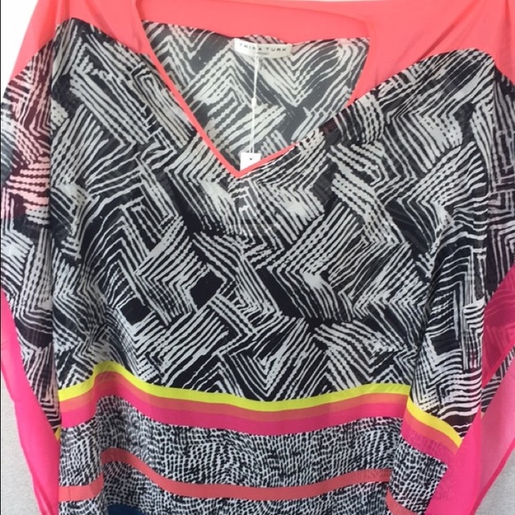 Trina Turk Whisper Print Caftan Dress Size 2 - Picture 4 of 4