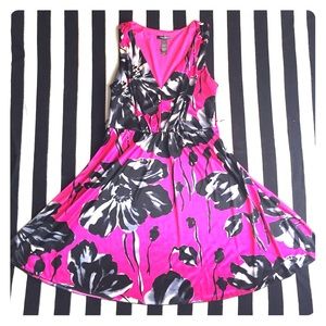 Bisou Bisou Satiny Floral Dress