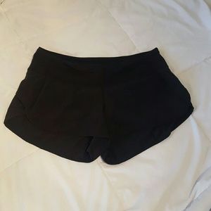 Black lululemon speed shorts size 6
