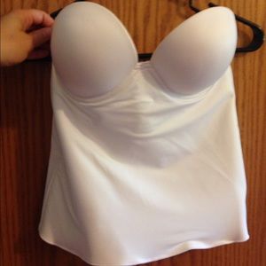 White strapless corset/bra